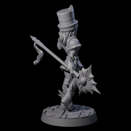 Armoured Court Jester Miniature for Dungeons and Dragons, Pathfinder or other TTRPGs