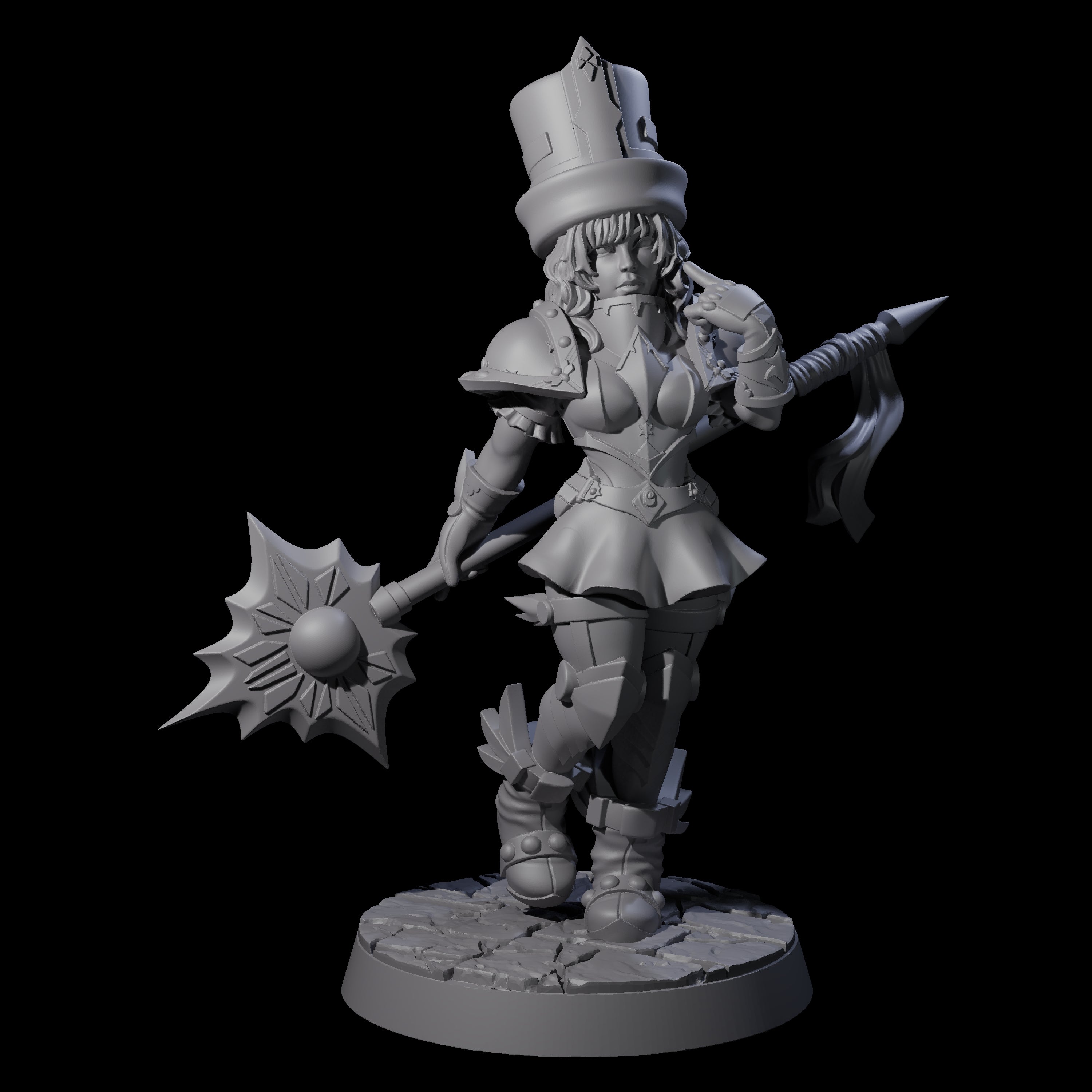 Armoured Court Jester Miniature for Dungeons and Dragons, Pathfinder or other TTRPGs