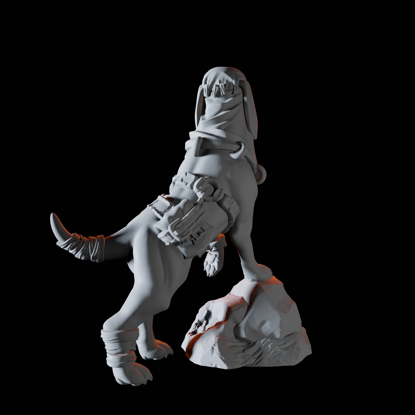 Armoured Dogs Miniature for Dungeons and Dragons, Pathfinder or other TTRPGs