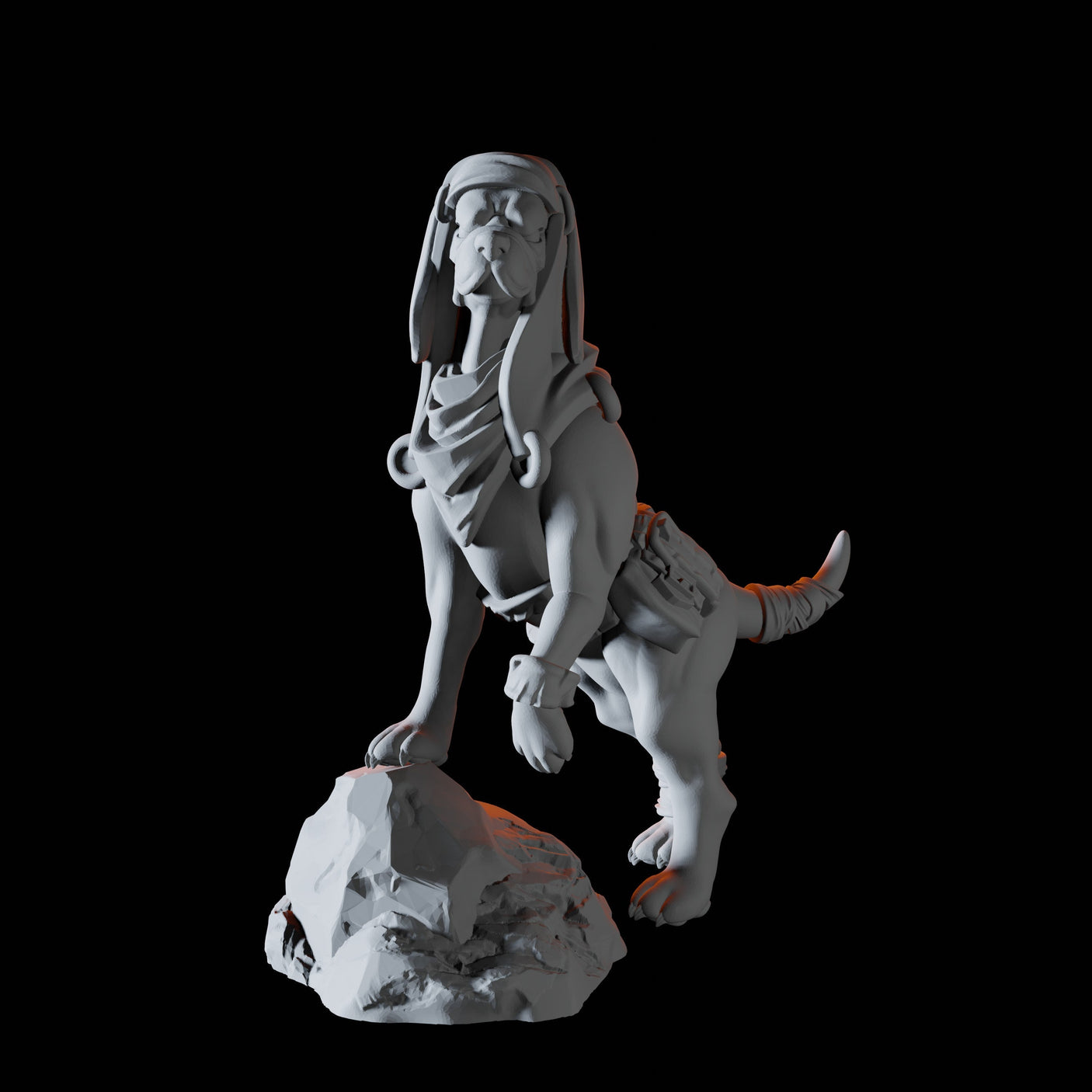 Armoured Dogs Miniature for Dungeons and Dragons, Pathfinder or other TTRPGs