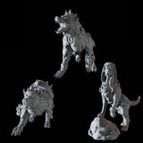 Armoured Dogs Miniature for Dungeons and Dragons, Pathfinder or other TTRPGs