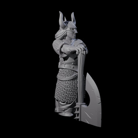 Armoured Dwarf Barbarian Miniature for Dungeons and Dragons, Pathfinder or other TTRPGs