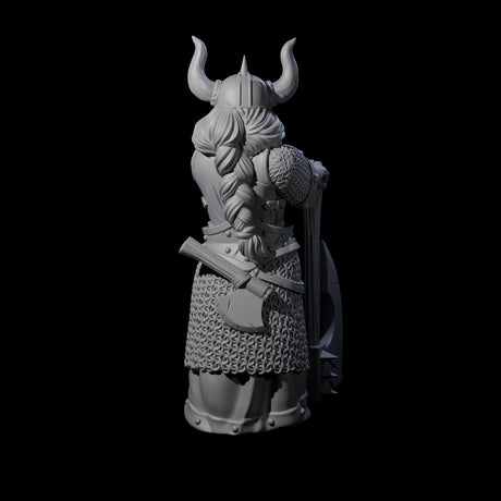 Armoured Dwarf Barbarian Miniature for Dungeons and Dragons, Pathfinder or other TTRPGs