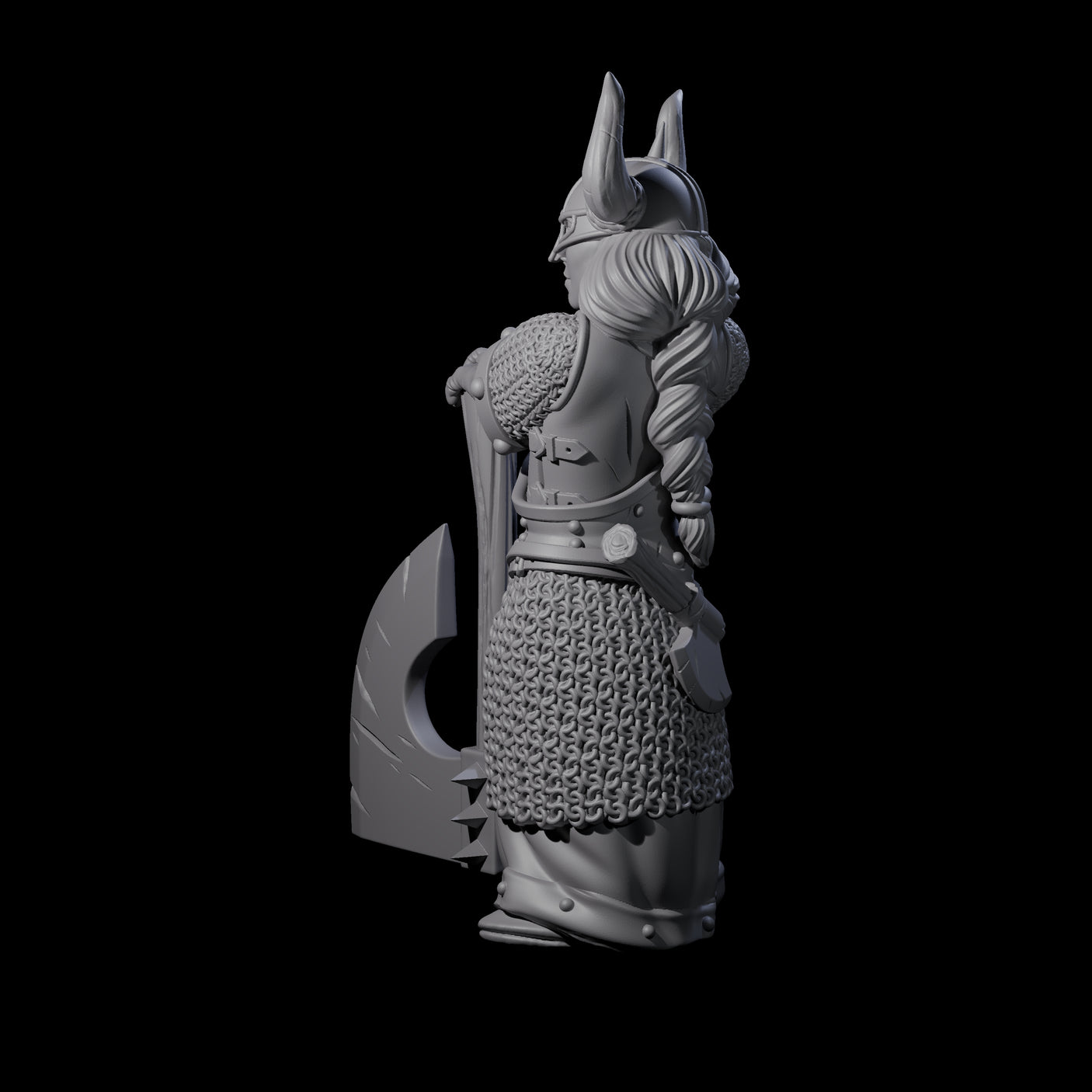 Armoured Dwarf Barbarian Miniature for Dungeons and Dragons, Pathfinder or other TTRPGs