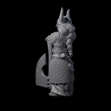 Armoured Dwarf Barbarian Miniature for Dungeons and Dragons, Pathfinder or other TTRPGs