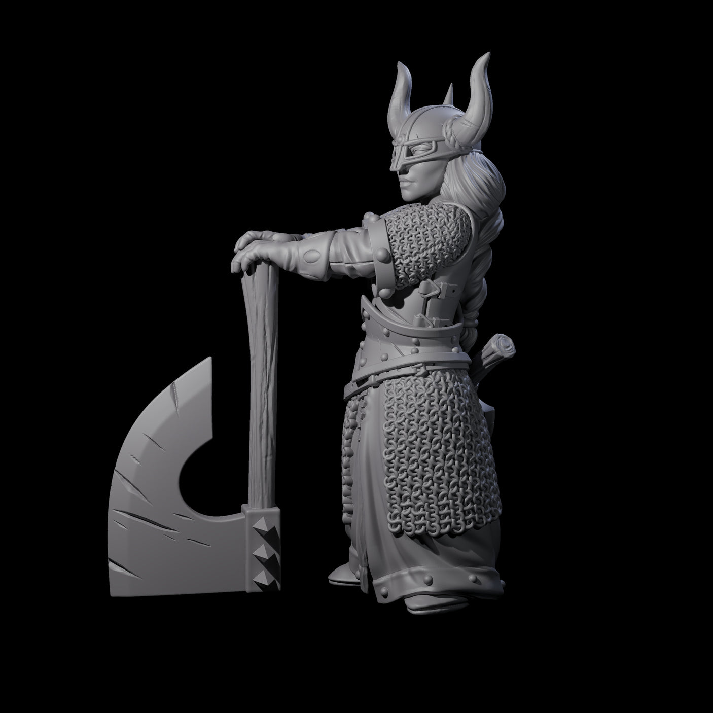 Armoured Dwarf Barbarian Miniature for Dungeons and Dragons, Pathfinder or other TTRPGs
