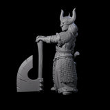 Armoured Dwarf Barbarian Miniature for Dungeons and Dragons, Pathfinder or other TTRPGs