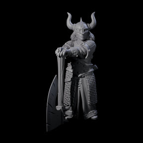 Armoured Dwarf Barbarian Miniature for Dungeons and Dragons, Pathfinder or other TTRPGs