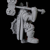 Armoured Dwarf with Shield and Hammer Miniature for Dungeons and Dragons, Pathfinder or other TTRPGs