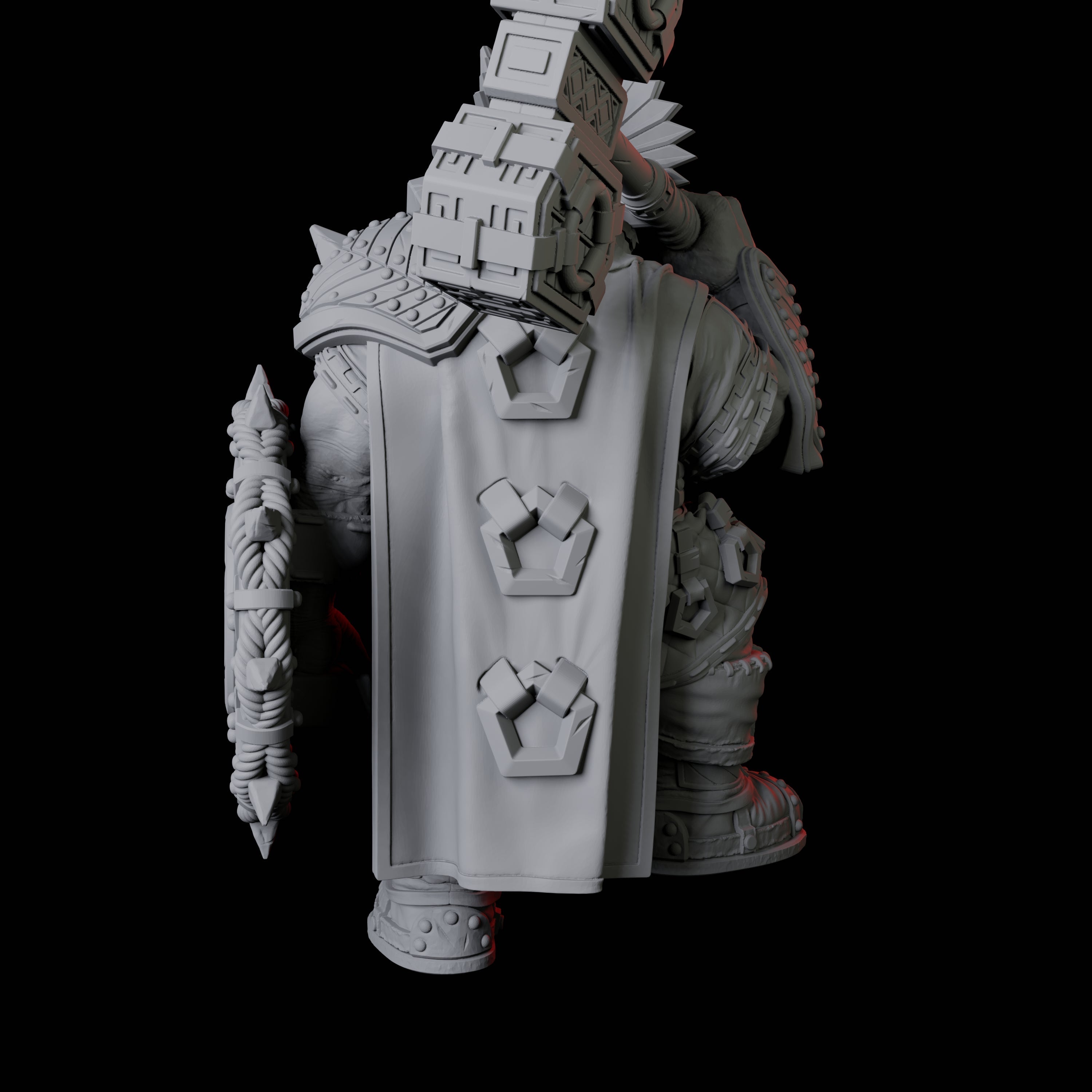 Armoured Dwarf with Shield and Hammer Miniature for Dungeons and Dragons