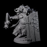 Armoured Ettin General Miniature for Dungeons and Dragons, Pathfinder or other TTRPGs