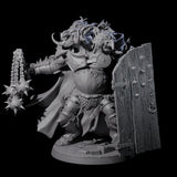 Armoured Ettin General Miniature for Dungeons and Dragons, Pathfinder or other TTRPGs