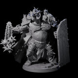 Armoured Ettin General Miniature for Dungeons and Dragons, Pathfinder or other TTRPGs