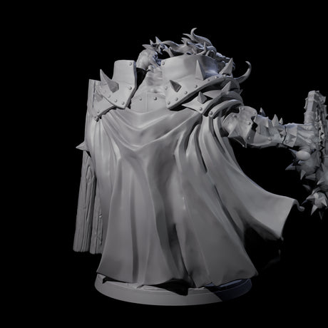 Armoured Ettin General Miniature for Dungeons and Dragons, Pathfinder or other TTRPGs