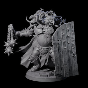 Armoured Ettin General Miniature for Dungeons and Dragons, Pathfinder or other TTRPGs