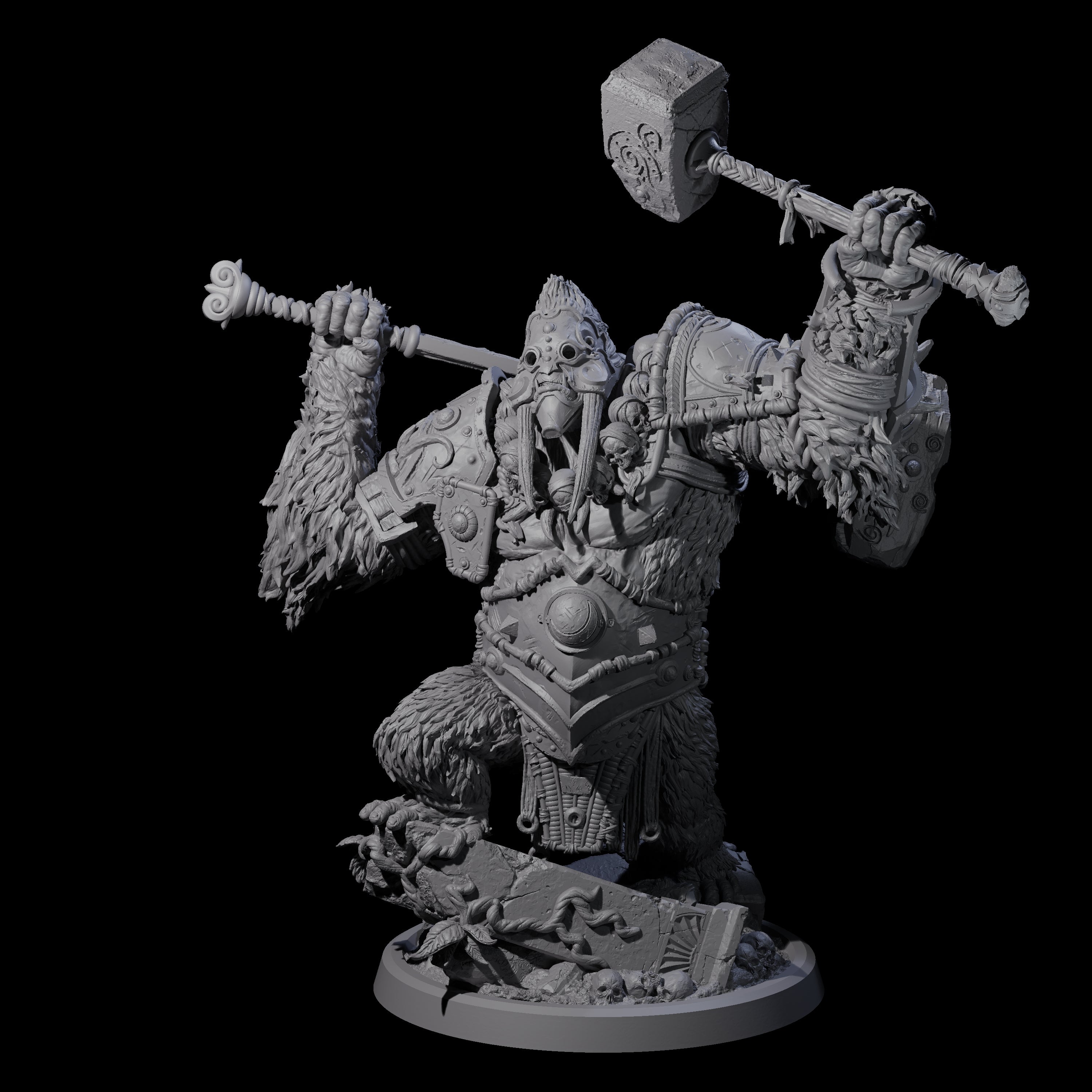 Armoured Giant Orangutan A Miniature for Dungeons and Dragons, Pathfinder or other TTRPGs