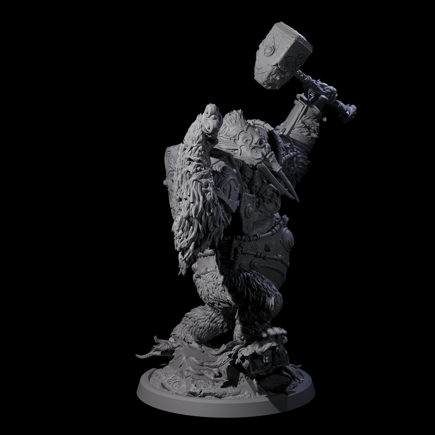 Armoured Giant Orangutan A Miniature for Dungeons and Dragons, Pathfinder or other TTRPGs