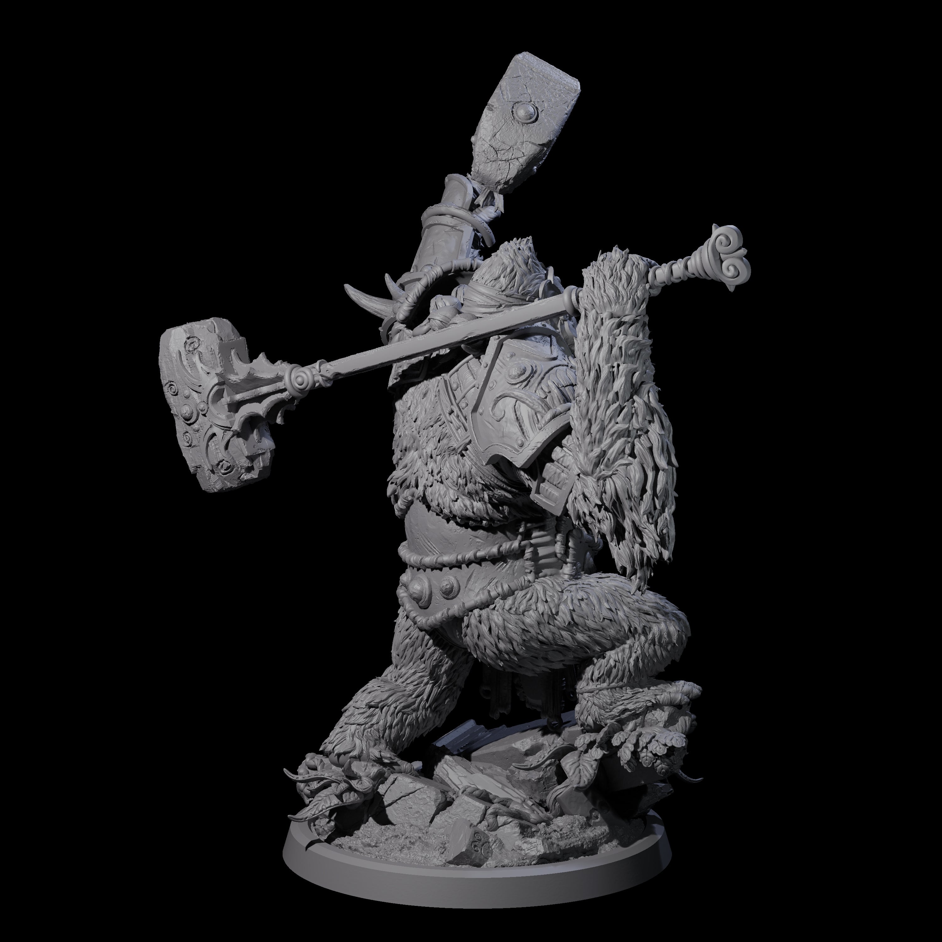 Armoured Giant Orangutan A Miniature for Dungeons and Dragons, Pathfinder or other TTRPGs