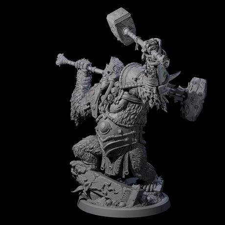 Armoured Giant Orangutan A Miniature for Dungeons and Dragons, Pathfinder or other TTRPGs