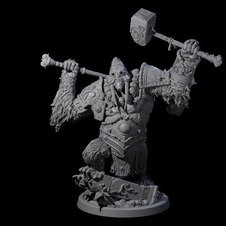 Armoured Giant Orangutan A Miniature for Dungeons and Dragons, Pathfinder or other TTRPGs