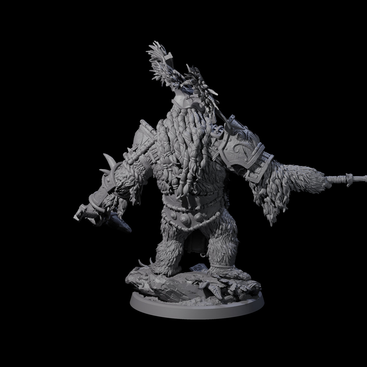 Armoured Giant Orangutan B Miniature for Dungeons and Dragons, Pathfinder or other TTRPGs