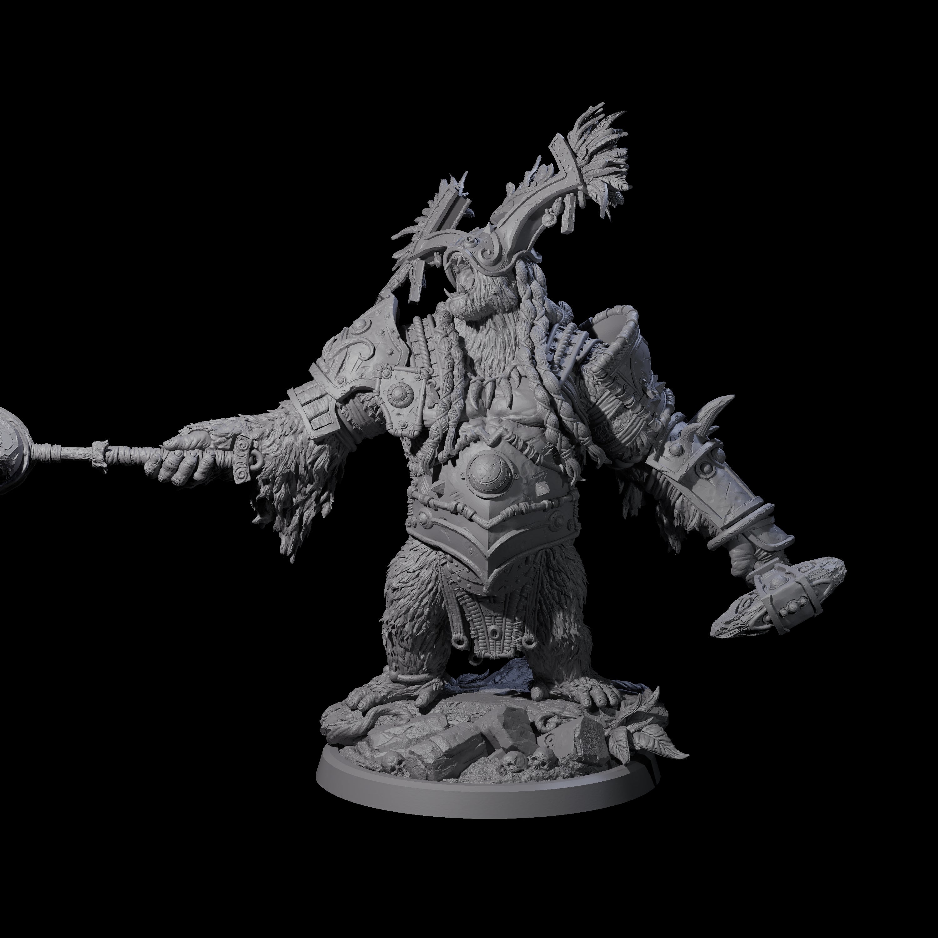 Armoured Giant Orangutan B Miniature for Dungeons and Dragons, Pathfinder or other TTRPGs