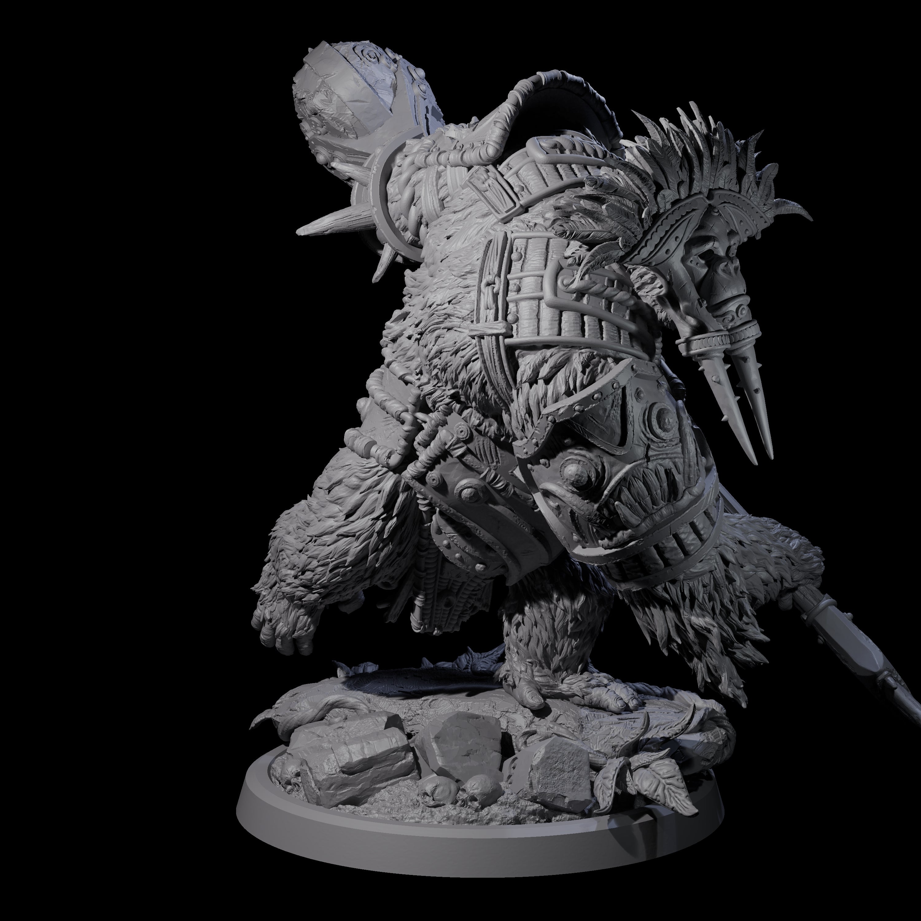 Armoured Giant Orangutan C Miniature for Dungeons and Dragons, Pathfinder or other TTRPGs