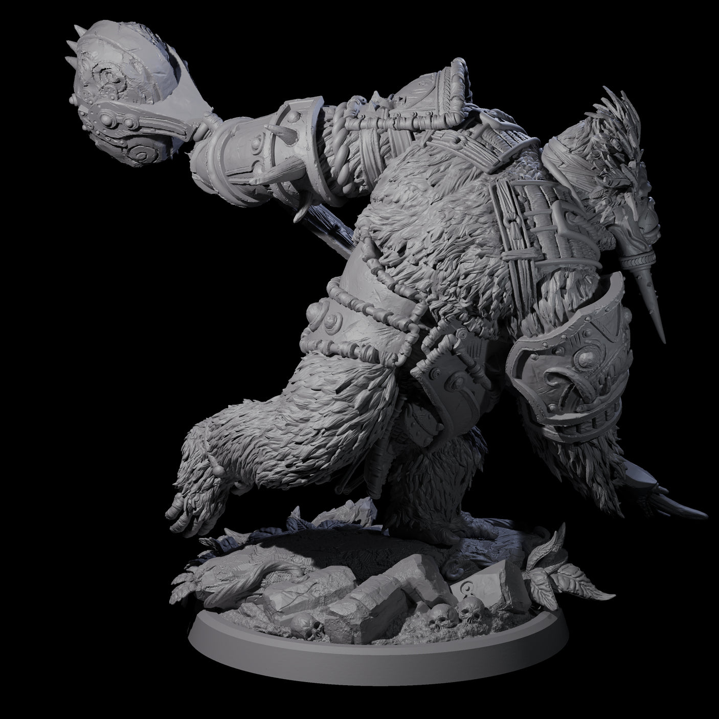 Armoured Giant Orangutan C Miniature for Dungeons and Dragons, Pathfinder or other TTRPGs