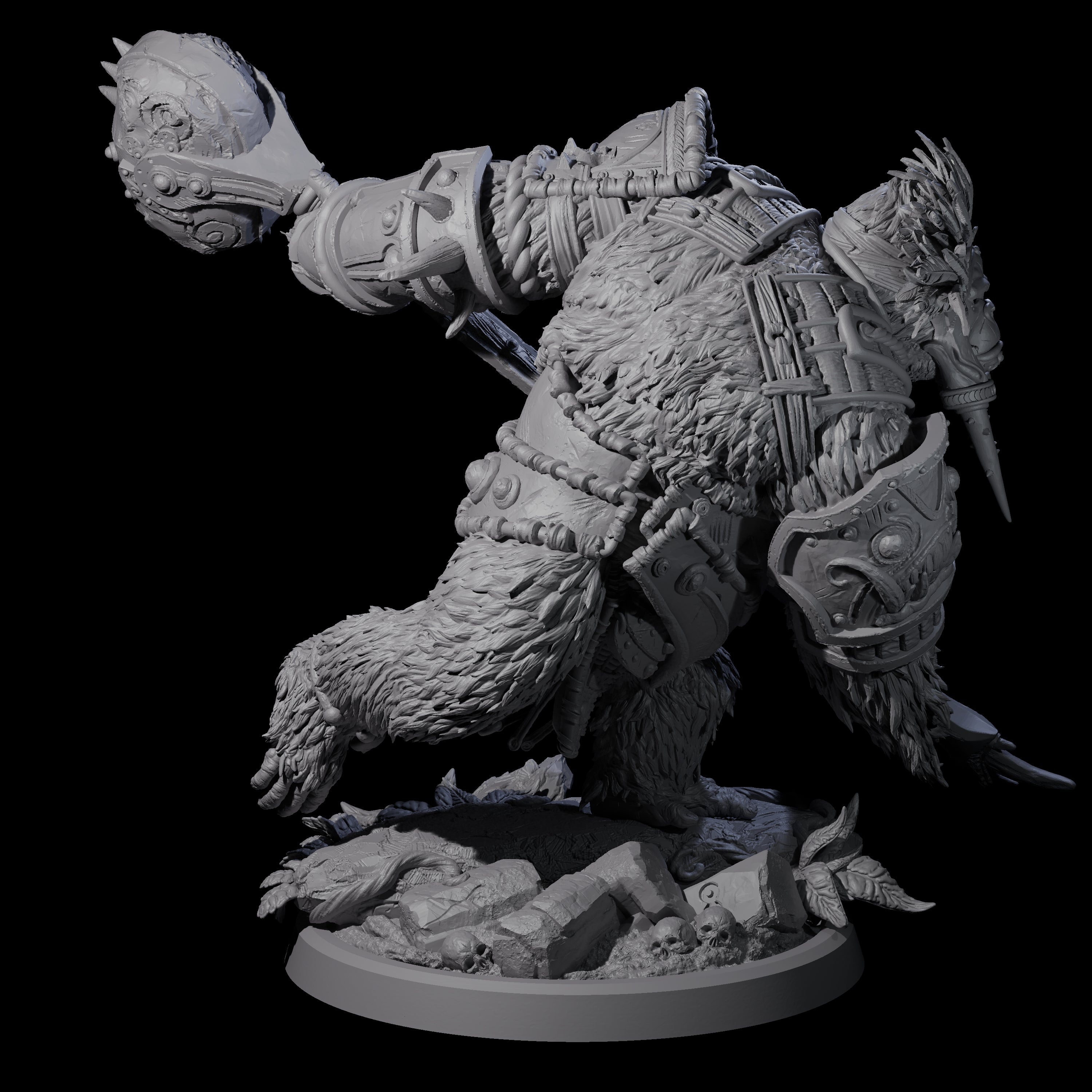 Armoured Giant Orangutan C Miniature for Dungeons and Dragons, Pathfinder or other TTRPGs