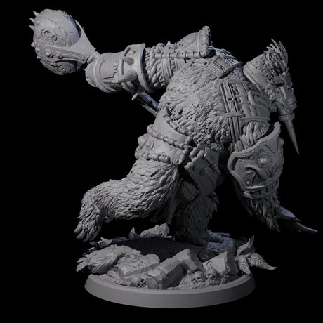 Armoured Giant Orangutan C Miniature for Dungeons and Dragons, Pathfinder or other TTRPGs