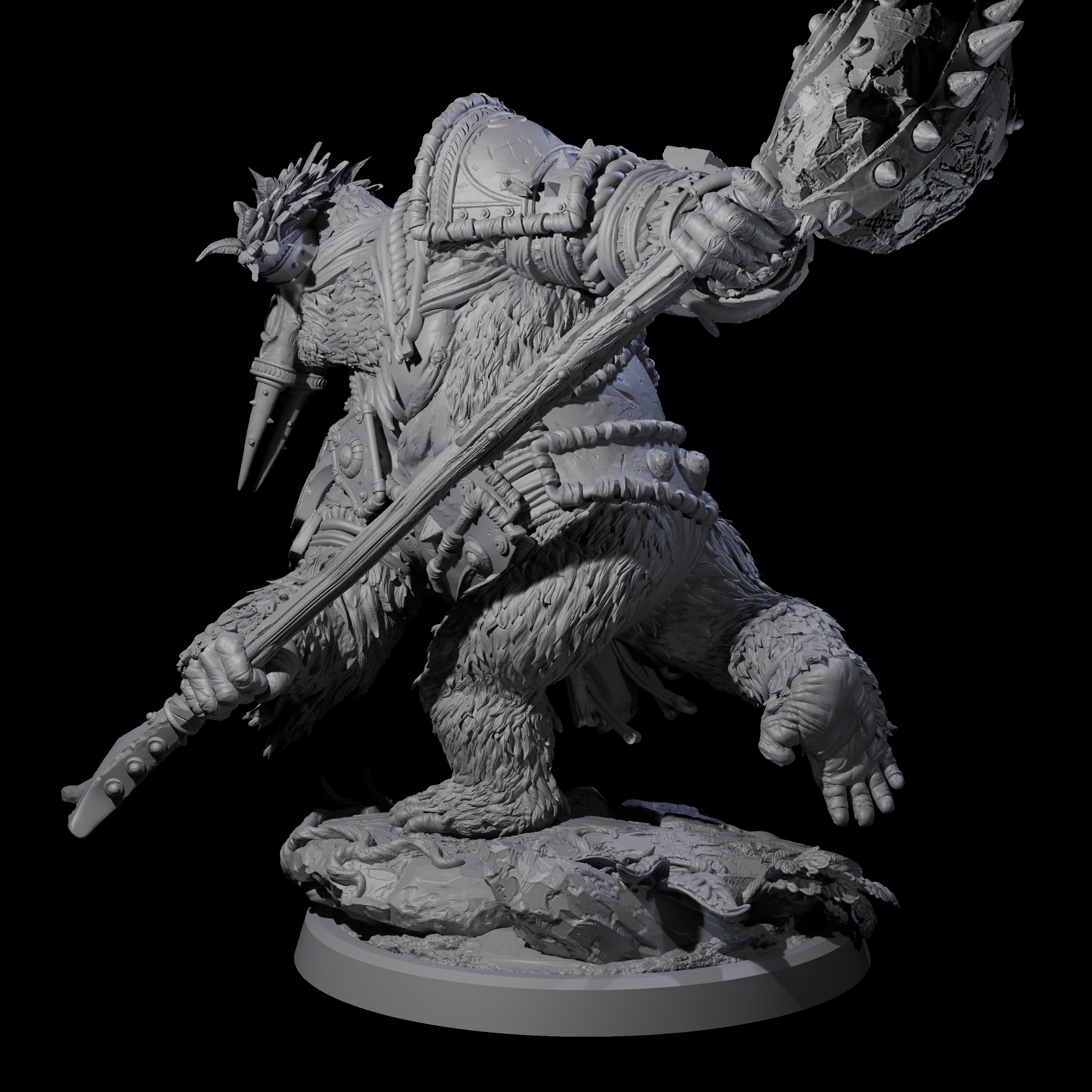 Armoured Giant Orangutan C Miniature for Dungeons and Dragons, Pathfinder or other TTRPGs