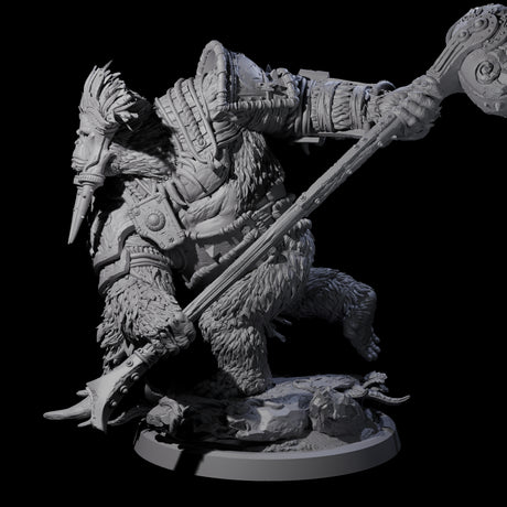 Armoured Giant Orangutan C Miniature for Dungeons and Dragons, Pathfinder or other TTRPGs