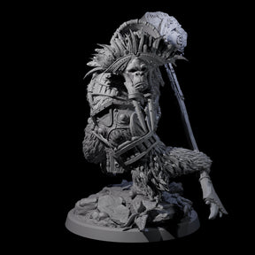 Armoured Giant Orangutan C Miniature for Dungeons and Dragons, Pathfinder or other TTRPGs