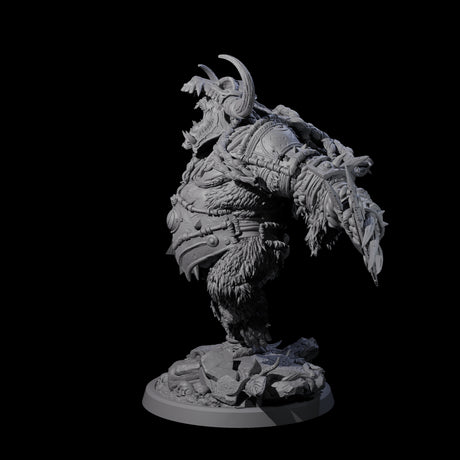 Armoured Giant Orangutan D Miniature for Dungeons and Dragons, Pathfinder or other TTRPGs