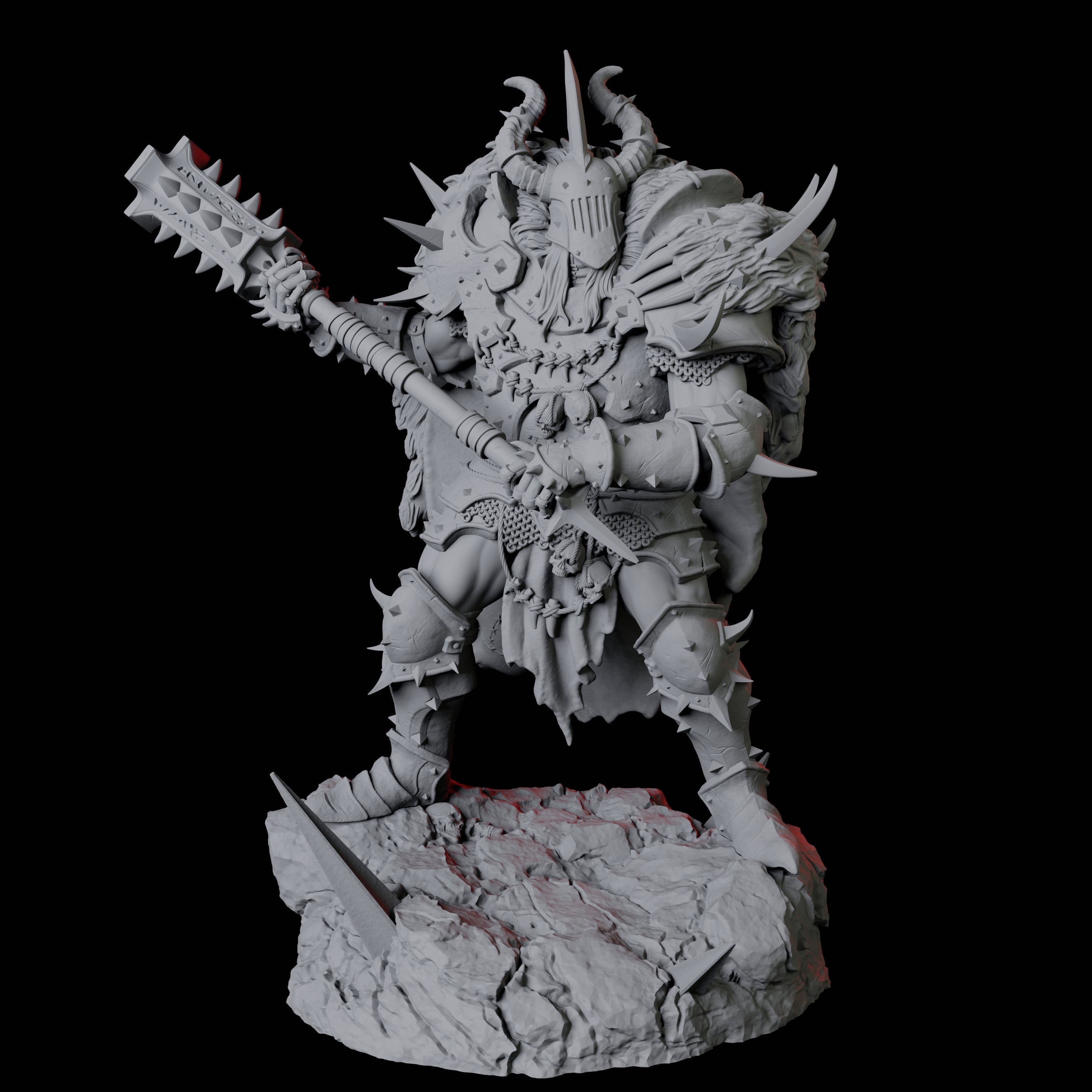 Armoured Goliath Barbarian B Miniature for Dungeons and Dragons, Pathfinder or other TTRPGs