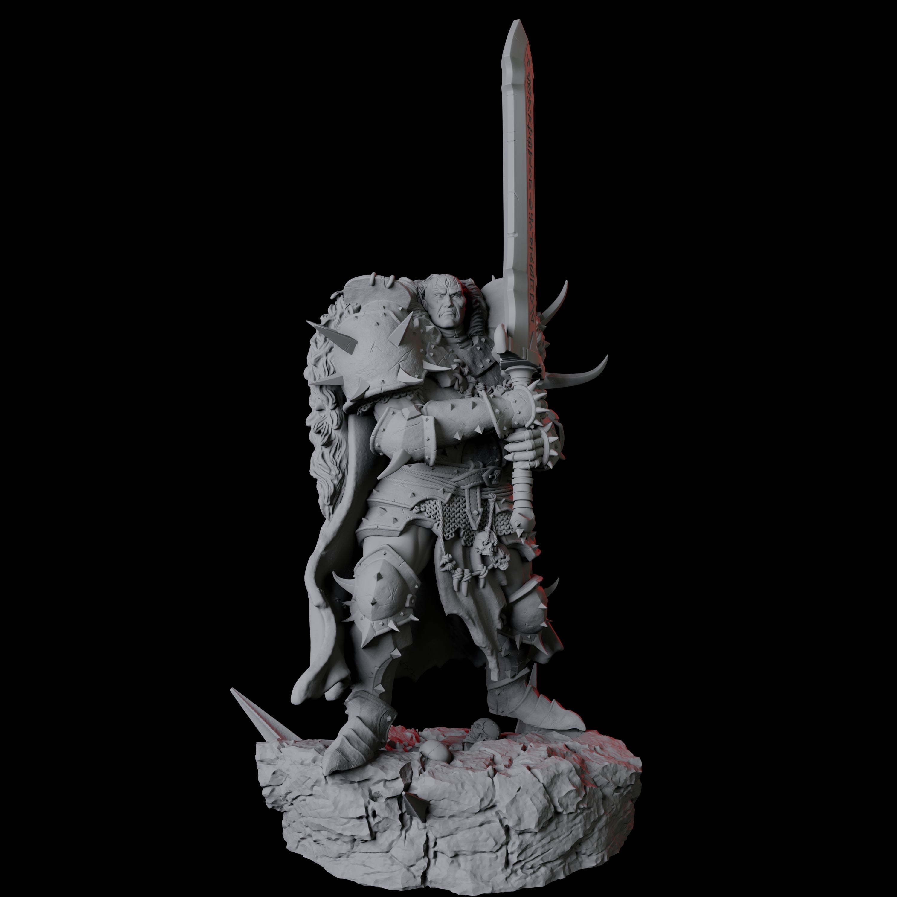 Armoured Goliath Barbarian C Miniature for Dungeons and Dragons, Pathfinder or other TTRPGs