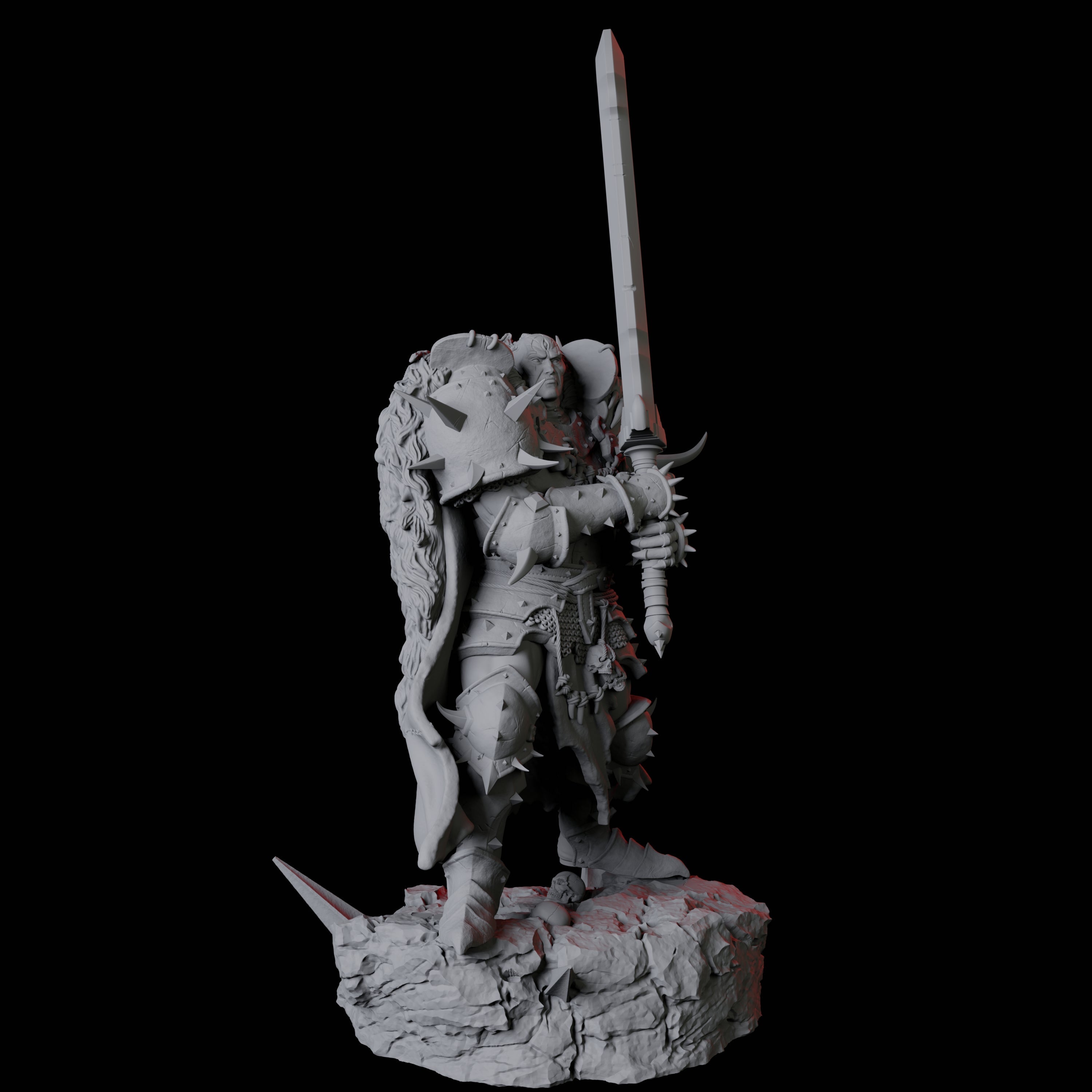 Armoured Goliath Barbarian C Miniature for Dungeons and Dragons, Pathfinder or other TTRPGs