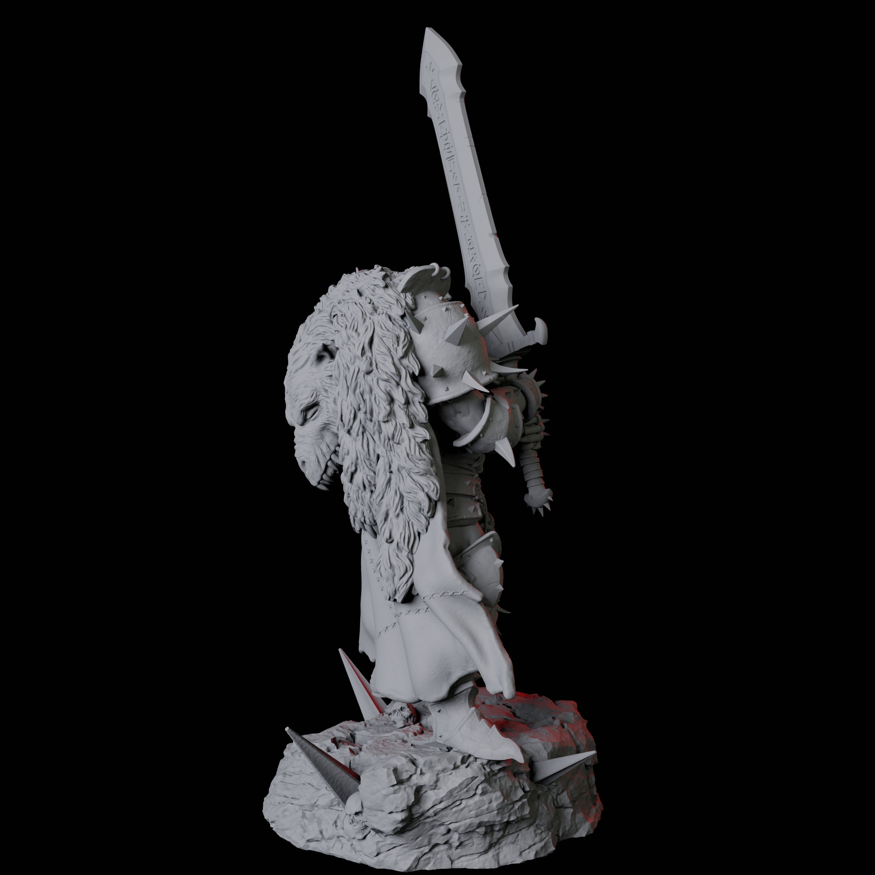 Armoured Goliath Barbarian C Miniature for Dungeons and Dragons, Pathfinder or other TTRPGs