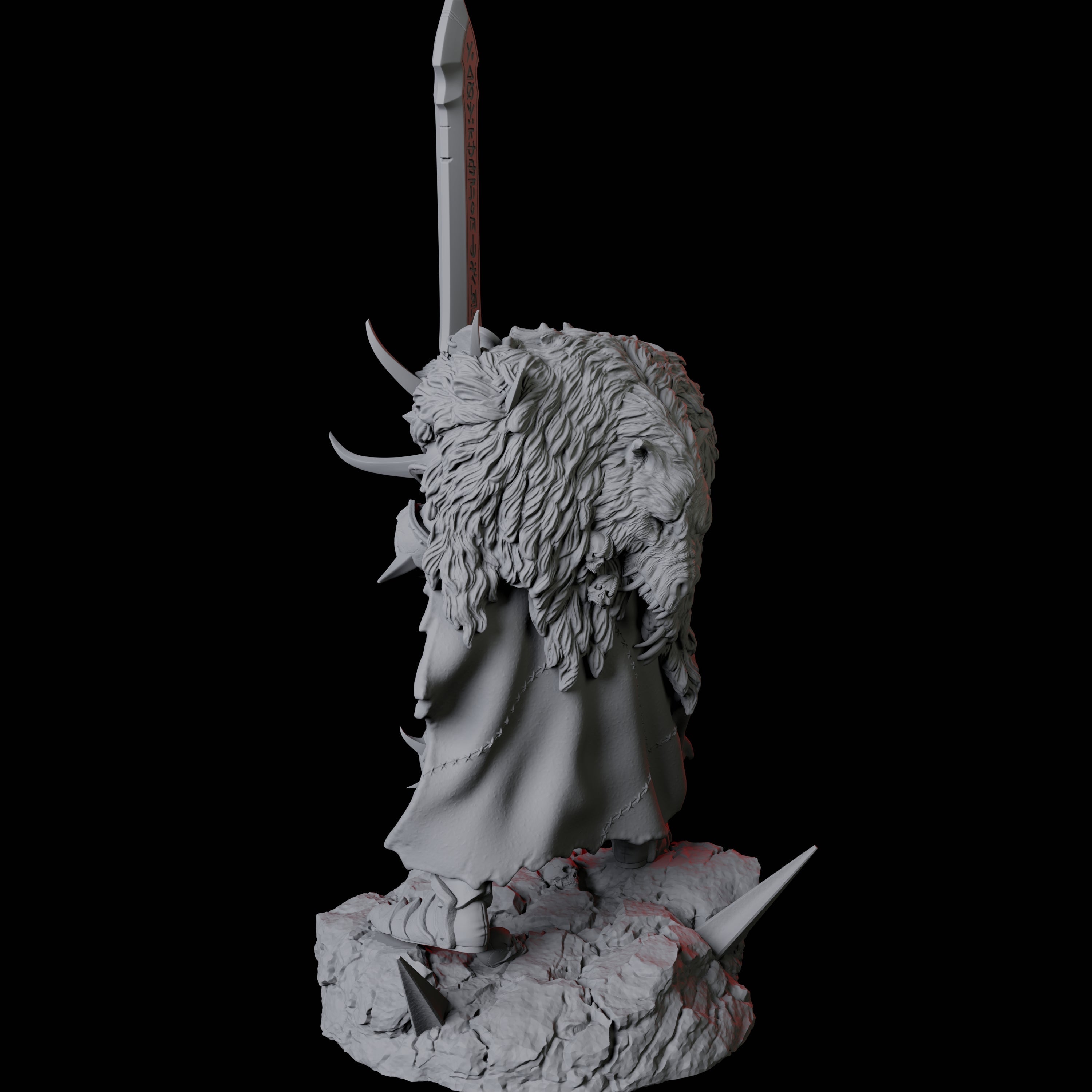 Armoured Goliath Barbarian C Miniature for Dungeons and Dragons, Pathfinder or other TTRPGs