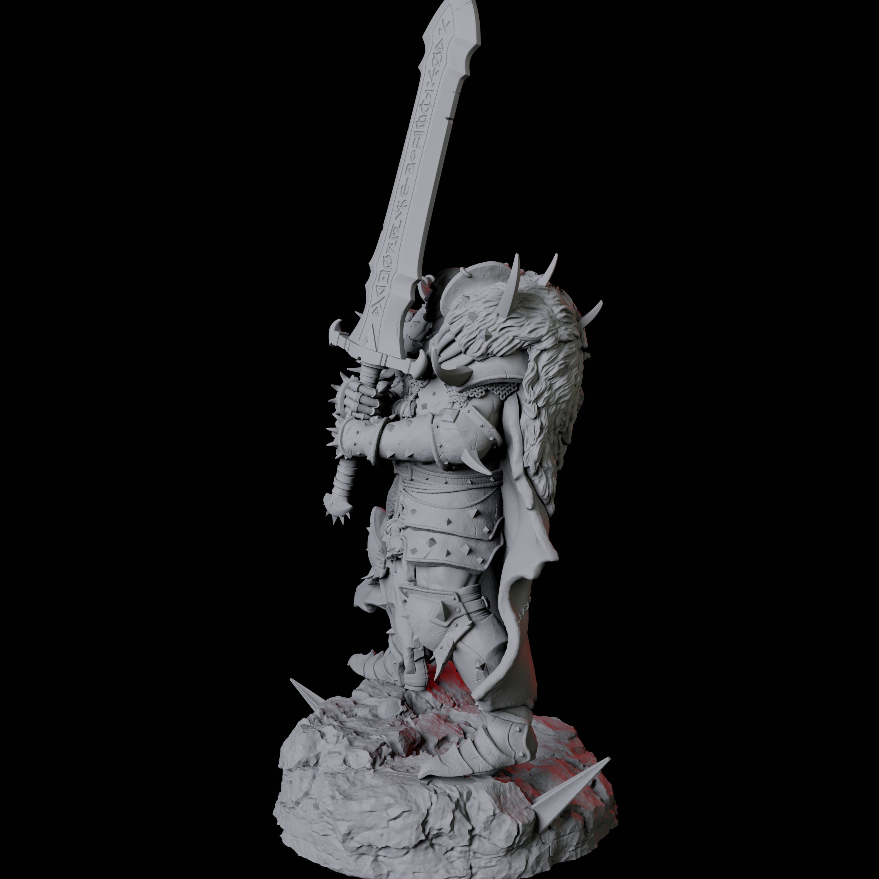 Armoured Goliath Barbarian C Miniature for Dungeons and Dragons, Pathfinder or other TTRPGs