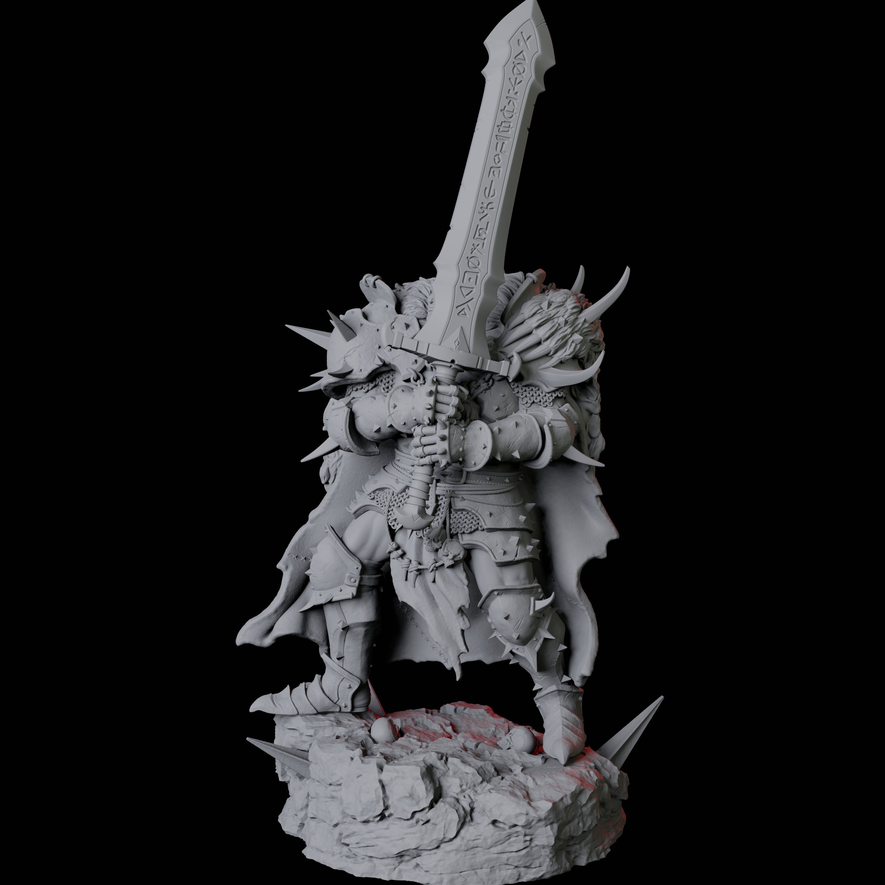 Armoured Goliath Barbarian C Miniature for Dungeons and Dragons, Pathfinder or other TTRPGs