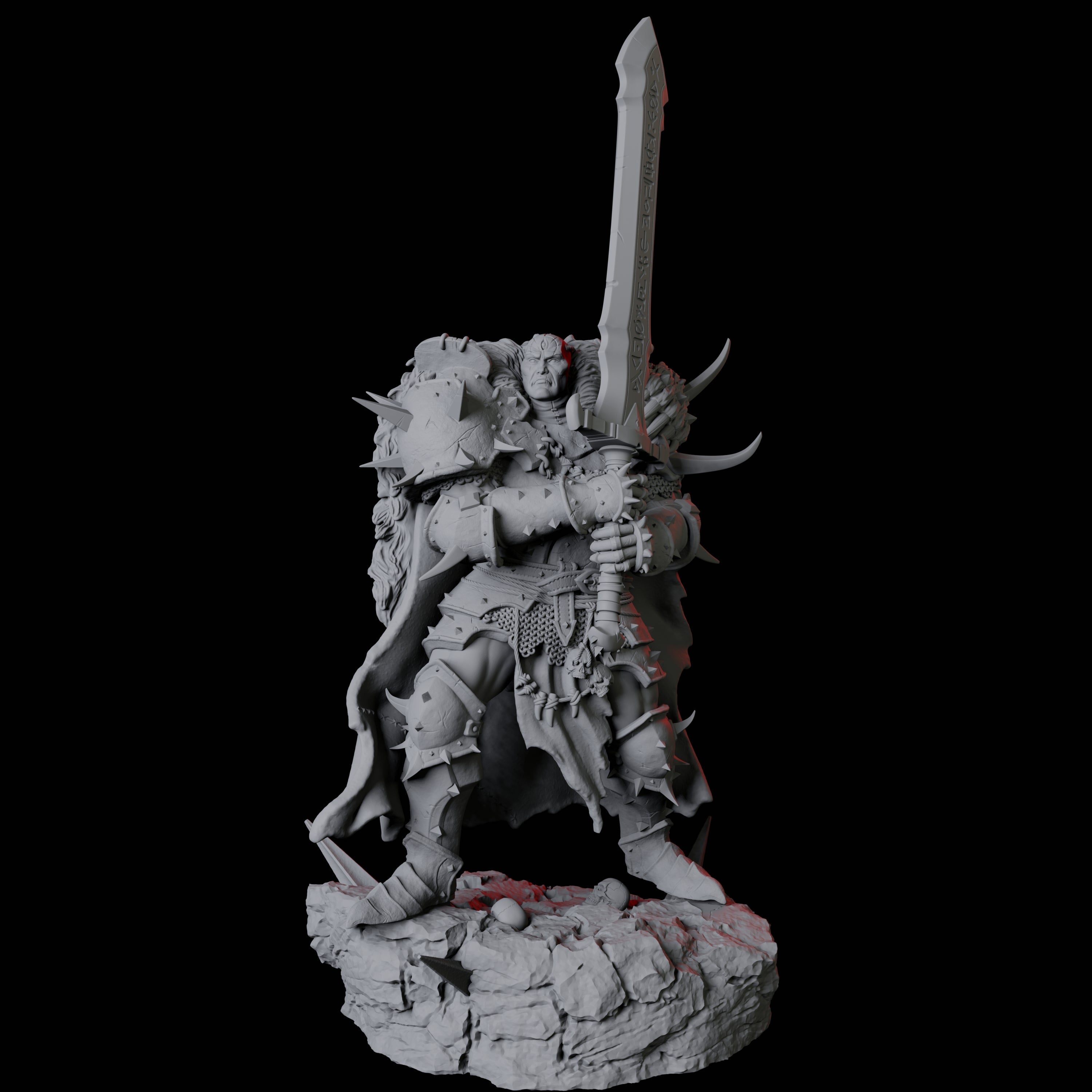 Armoured Goliath Barbarian C Miniature for Dungeons and Dragons, Pathfinder or other TTRPGs