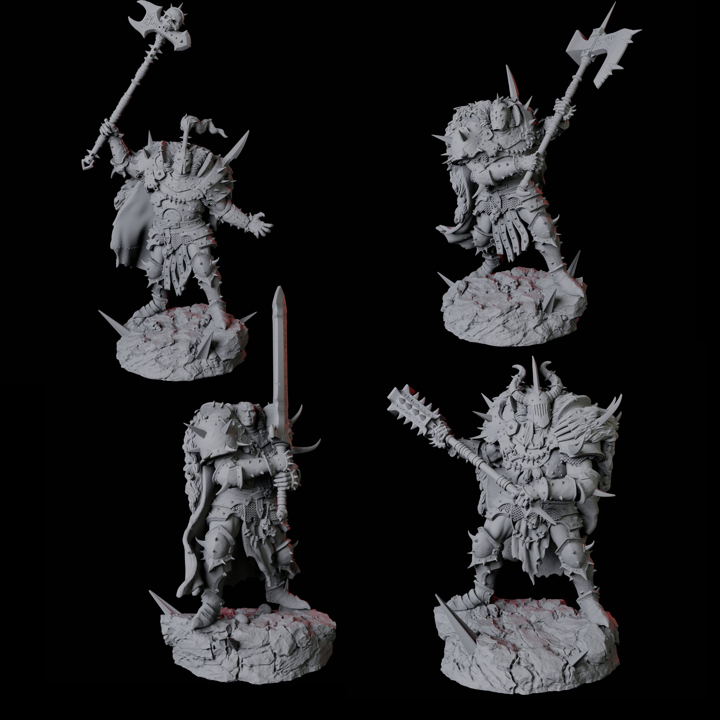 Armoured Goliath Barbarians Miniature for Dungeons and Dragons, Pathfinder or other TTRPGs