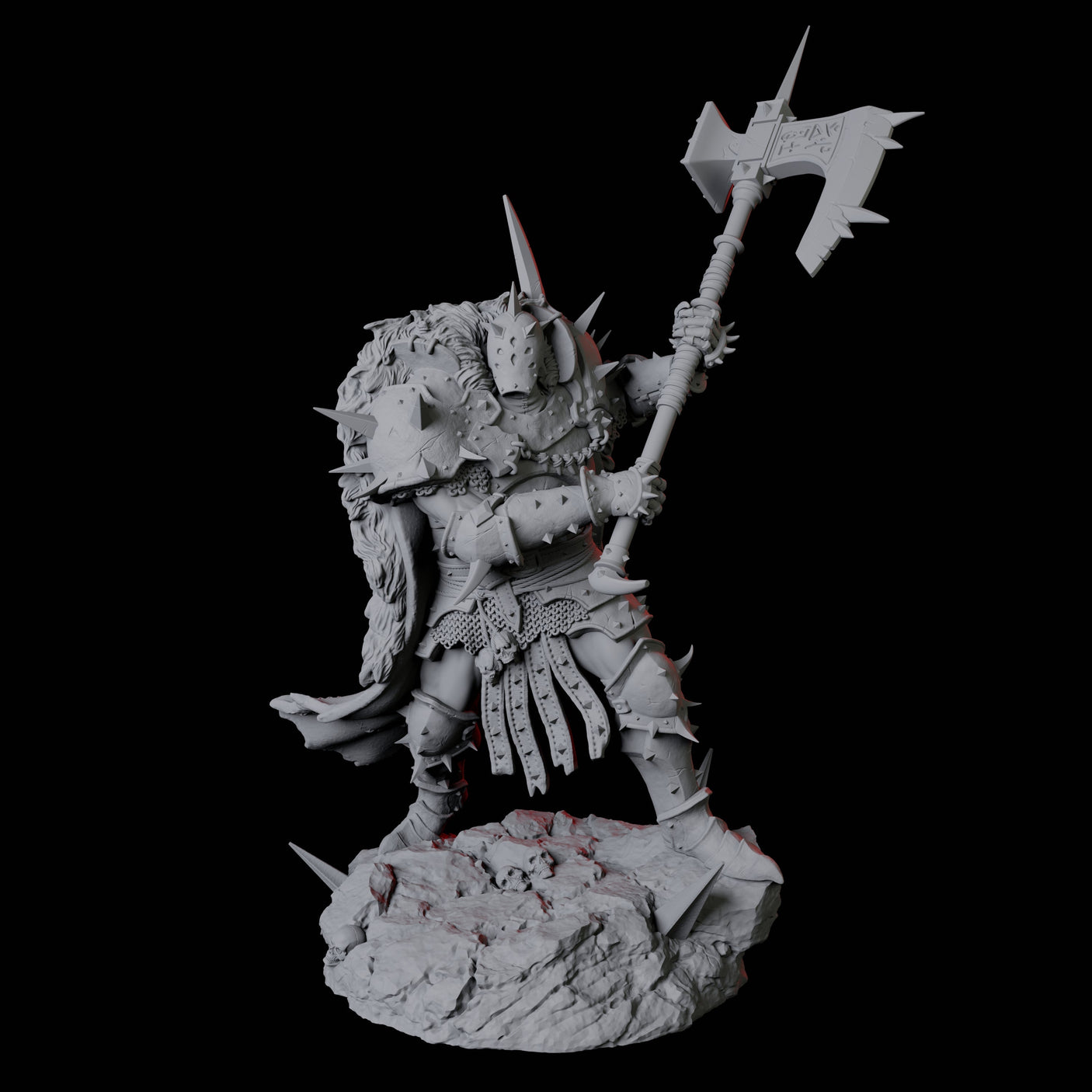 Armoured Goliath Barbarians Miniature for Dungeons and Dragons, Pathfinder or other TTRPGs
