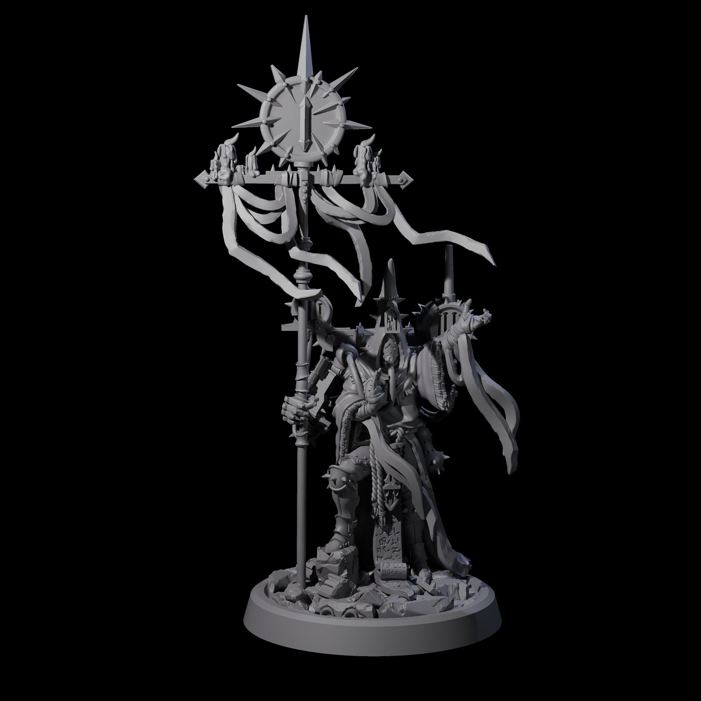 Armoured Iron Human Nuncio A Miniature for Dungeons and Dragons, Pathfinder or other TTRPGs