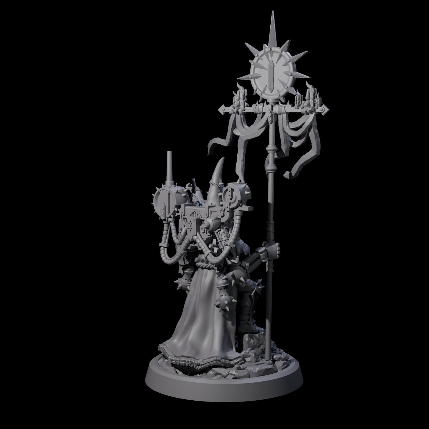 Armoured Iron Human Nuncio A Miniature for Dungeons and Dragons, Pathfinder or other TTRPGs