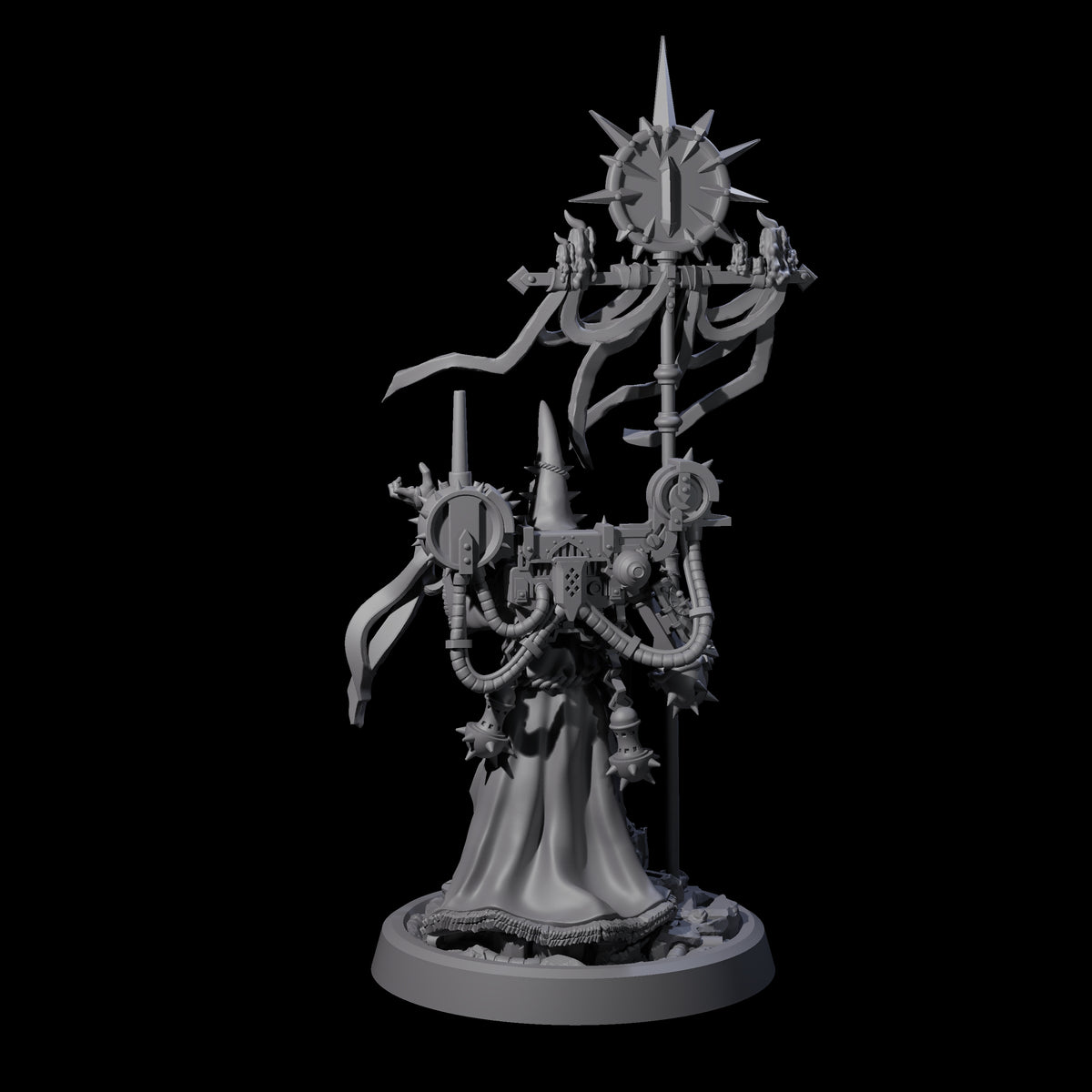 Armoured Iron Human Nuncio A Miniature for Dungeons and Dragons, Pathfinder or other TTRPGs