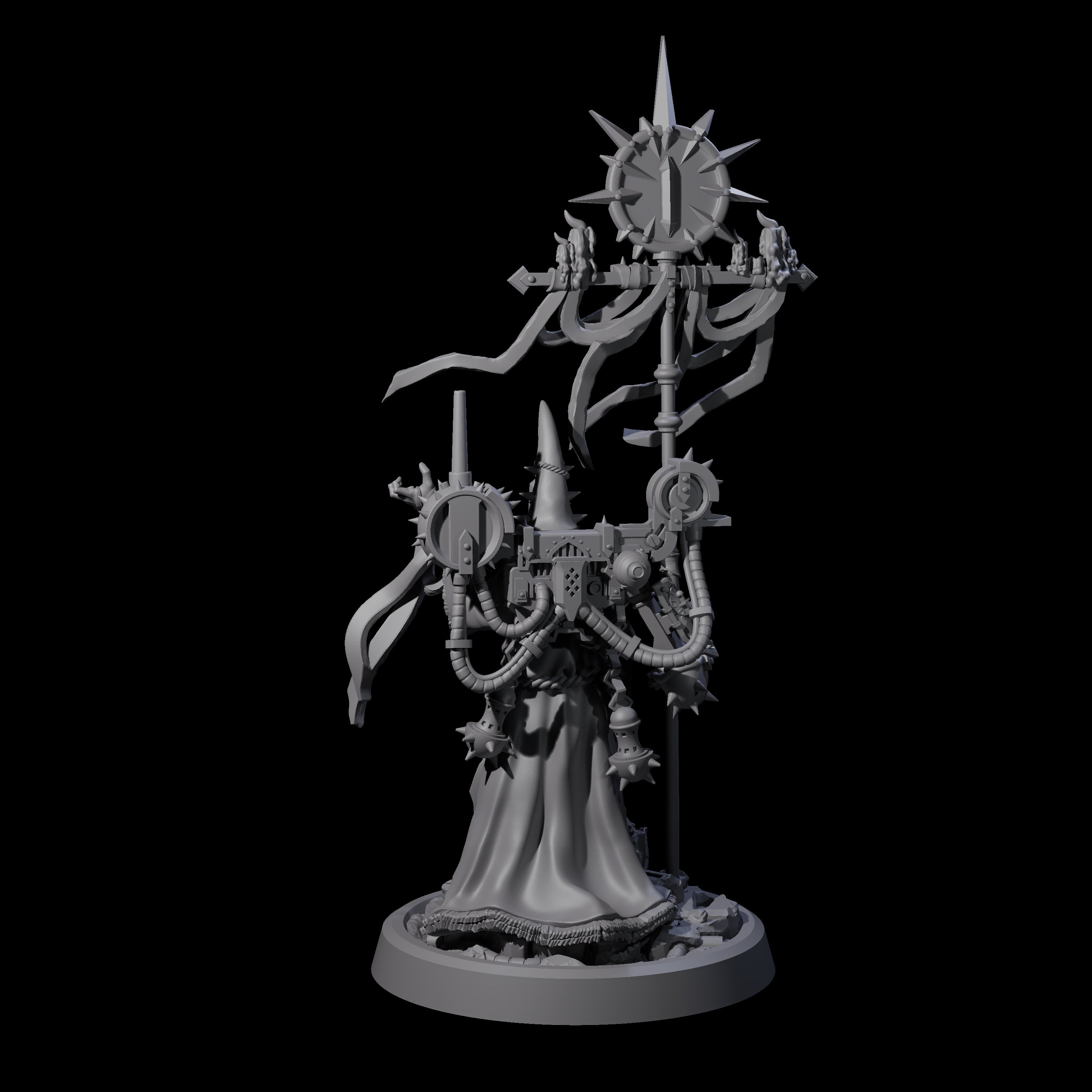 Armoured Iron Human Nuncio A Miniature for Dungeons and Dragons, Pathfinder or other TTRPGs