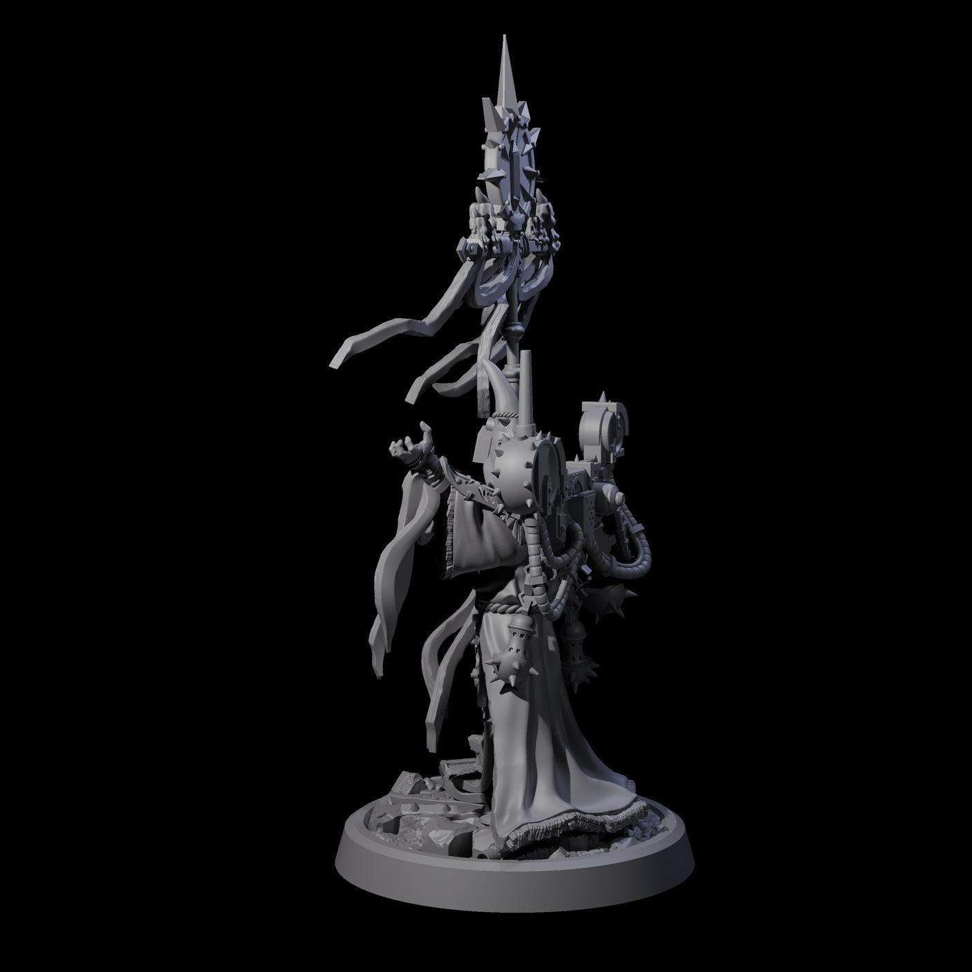 Armoured Iron Human Nuncio A Miniature for Dungeons and Dragons, Pathfinder or other TTRPGs