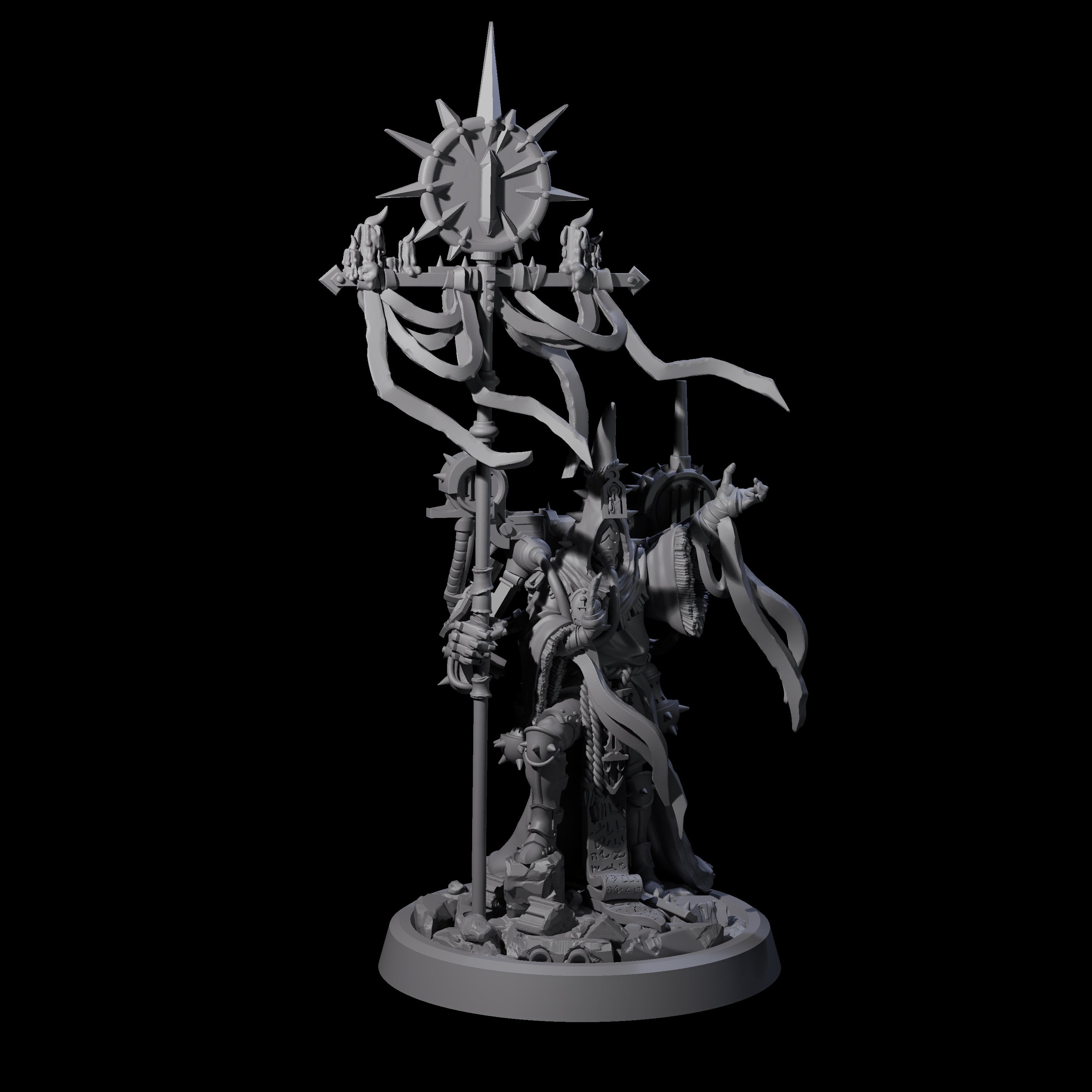 Armoured Iron Human Nuncio A Miniature for Dungeons and Dragons, Pathfinder or other TTRPGs